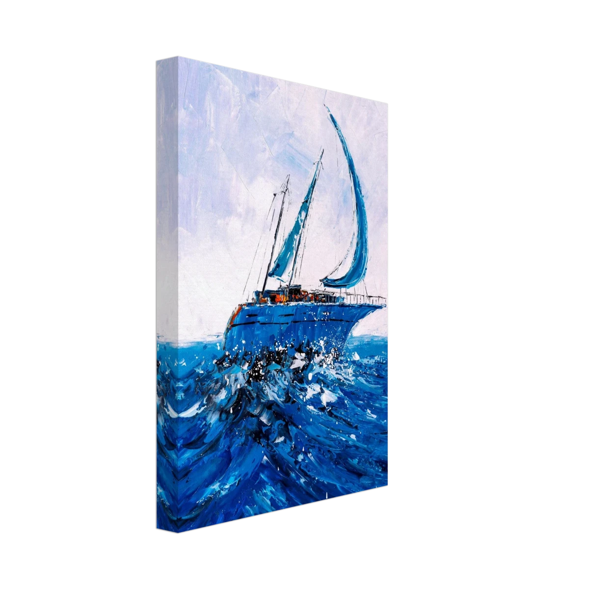 "Azure Ascent" – Sailing the Rhythm of the Sea | Wall art Print - Canvas - 20x30 cm / 8x12″ -