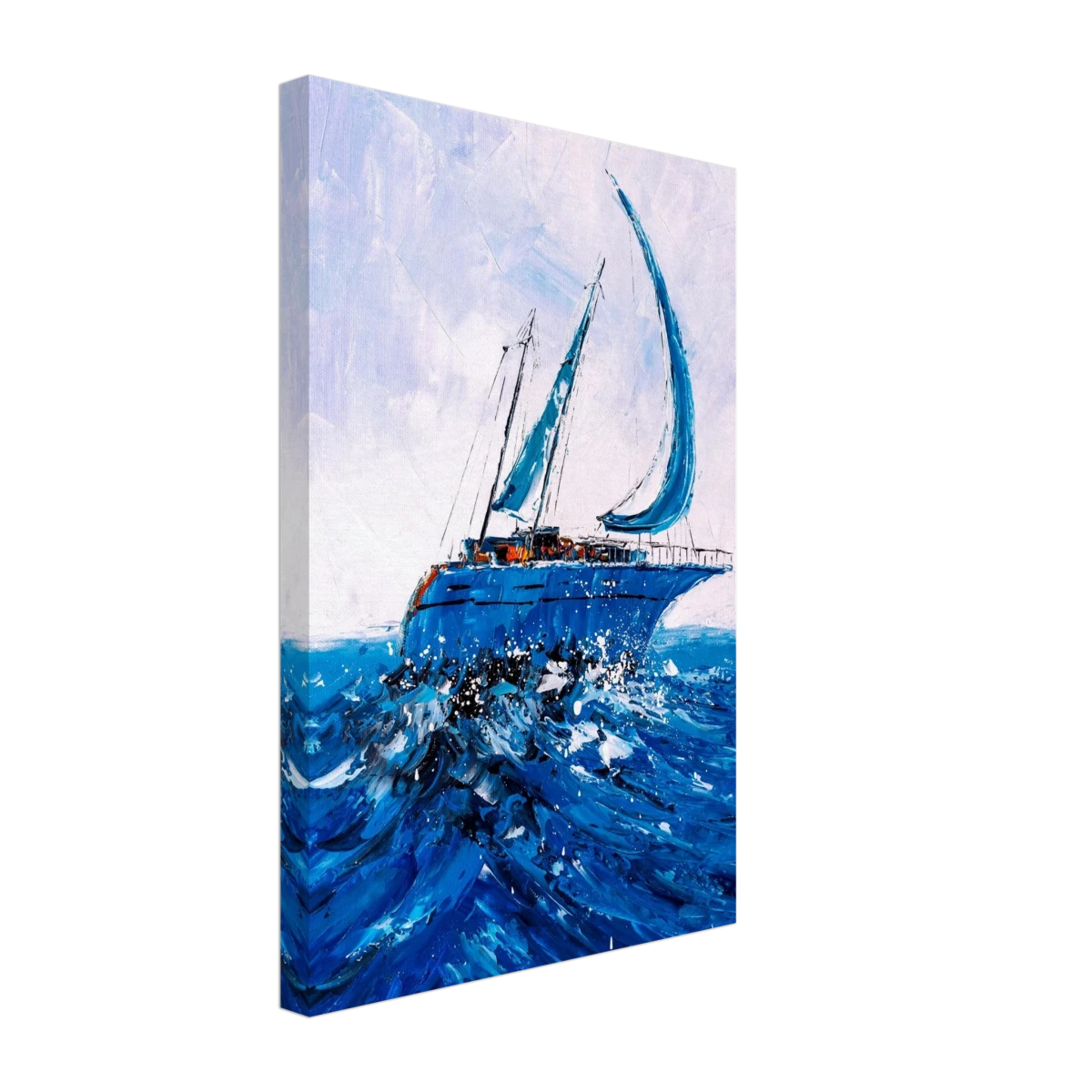 "Azure Ascent" – Sailing the Rhythm of the Sea | Wall art Print - Canvas - 30x45 cm / 12x18″ -