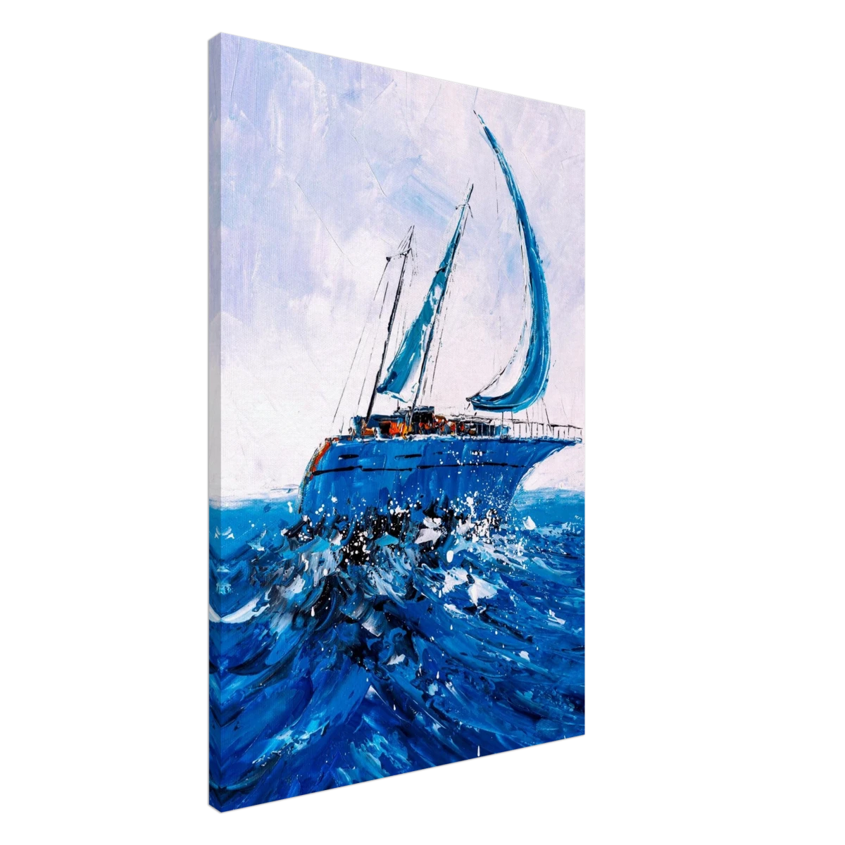 "Azure Ascent" – Sailing the Rhythm of the Sea | Wall art Print - Canvas - 60x90 cm / 24x36″ -