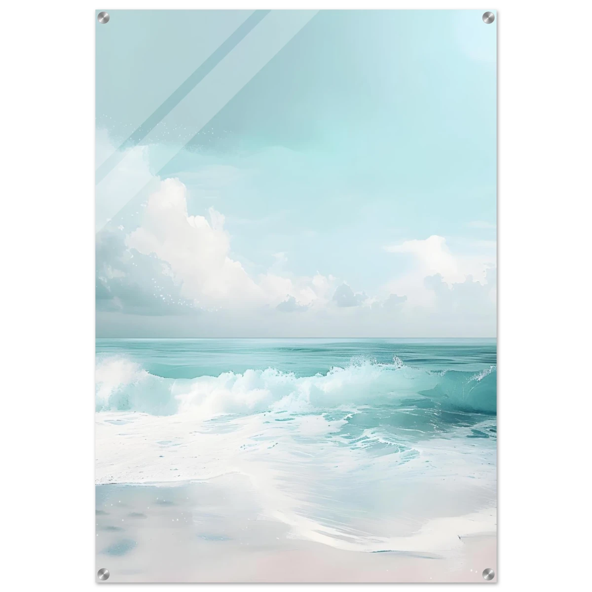 Azure Calm – Tranquil Ocean Horizon | Wall art print - Acrylic Print - 70x100 cm / 28x40″ -