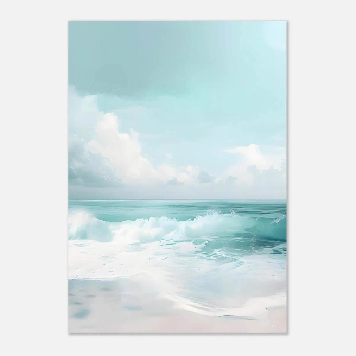 Azure Calm – Tranquil Ocean Horizon | Wall art print - Aluminum Print - 70x100 cm / 28x40″ -