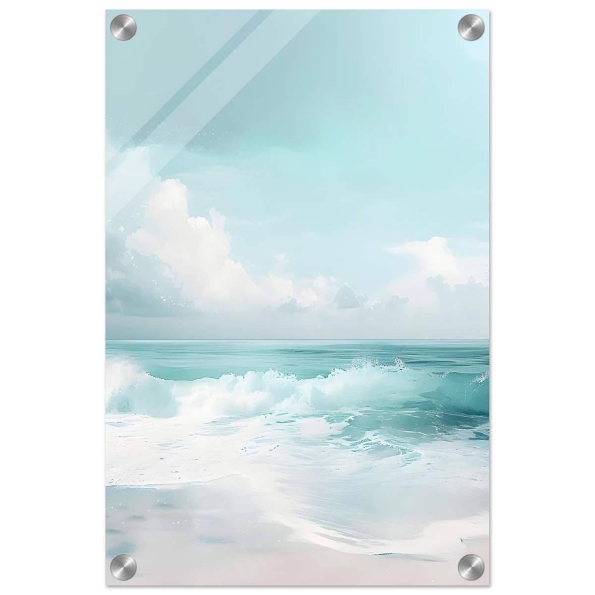 Azure Calm – Tranquil Ocean Horizon | Wall art print - Acrylic Print - 30x45 cm / 12x18″ -