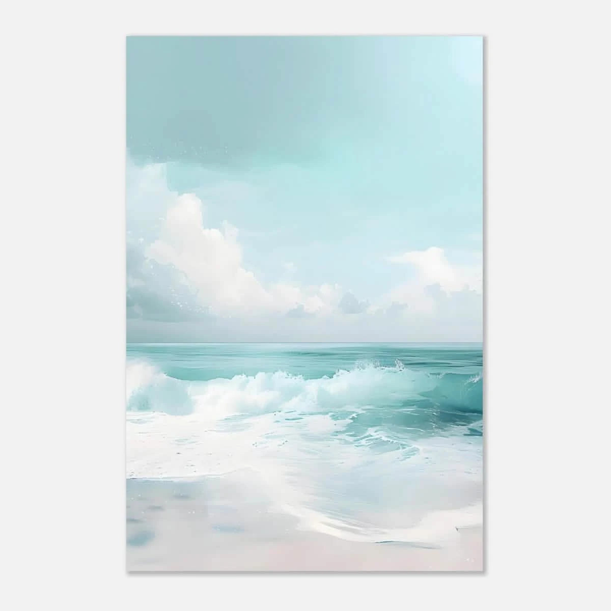 Azure Calm – Tranquil Ocean Horizon | Wall art print - Aluminum Print - 50x75 cm / 20x30″ -