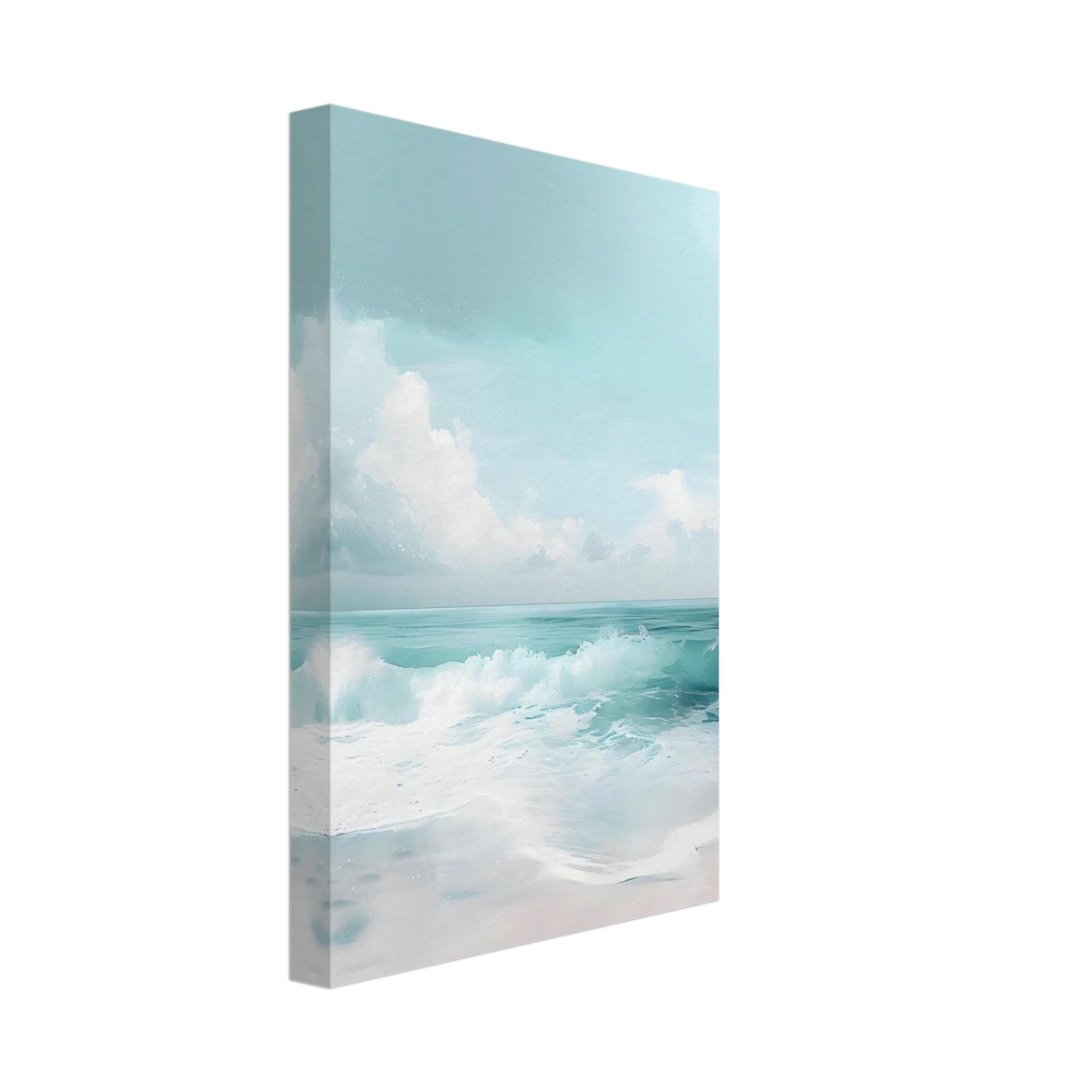 Azure Calm – Tranquil Ocean Horizon | Wall art print - Canvas - 20x30 cm / 8x12″ -