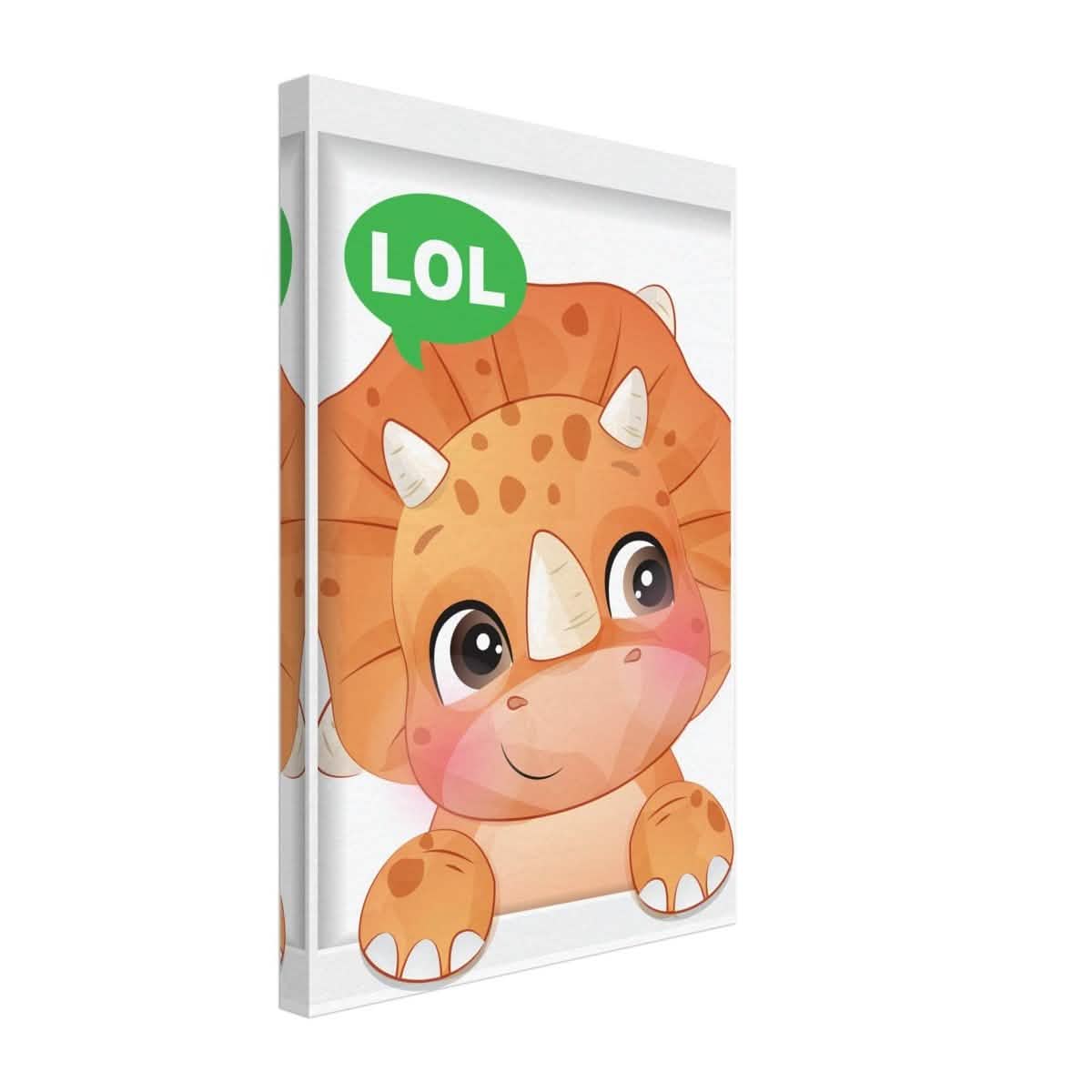 Baby Dinosaur Kids Room Canvas Wall Art – Immersive Nursery Decor with Enhanced Texture - 30x45 cm / 12x18″ - Design Option 3 -