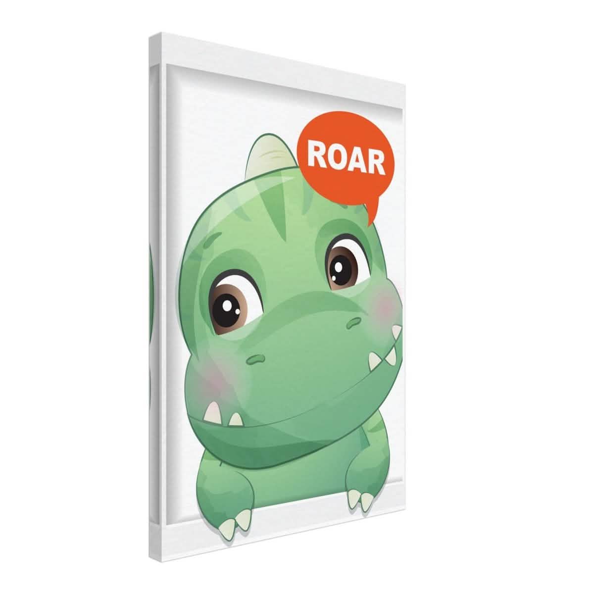 Baby Dinosaur Kids Room Canvas Wall Art – Immersive Nursery Decor with Enhanced Texture - 40x60 cm / 16x24″ - Design Option 2 -