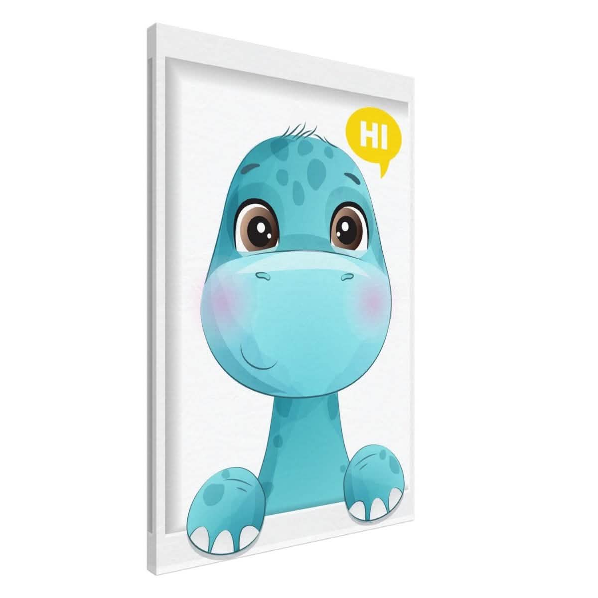 Baby Dinosaur Kids Room Canvas Wall Art – Immersive Nursery Decor with Enhanced Texture - 60x90 cm / 24x36″ - Design Option 1 -