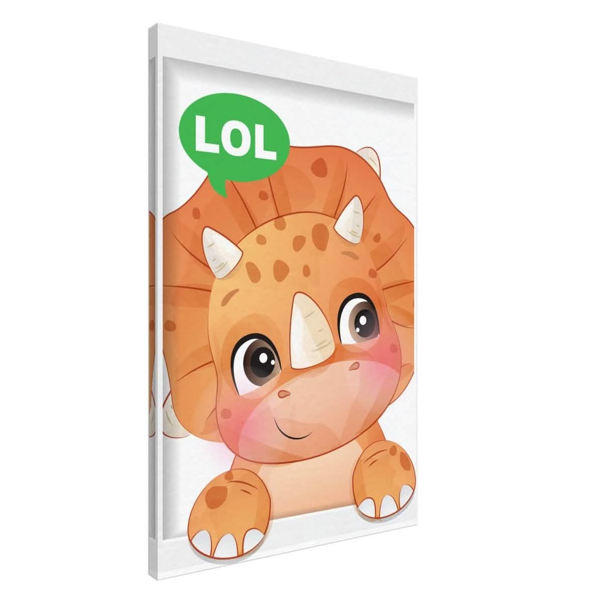 Baby Dinosaur Kids Room Canvas Wall Art – Immersive Nursery Decor with Enhanced Texture - 60x90 cm / 24x36″ - Design Option 3 -