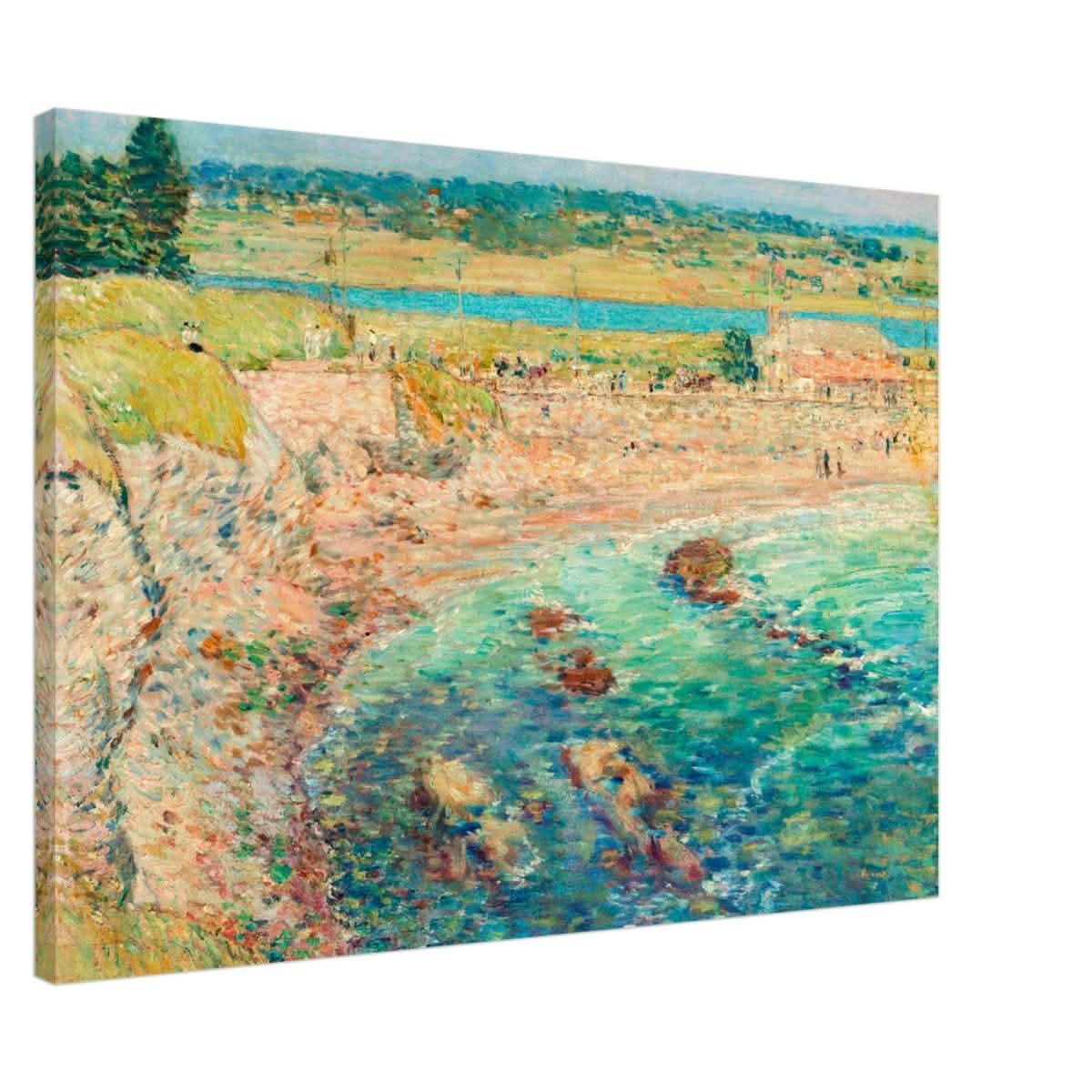 Bailey's Beach, Newport by Frederick Childe Hassam - Canvas - 70x100 cm / 28x40″ - Thick