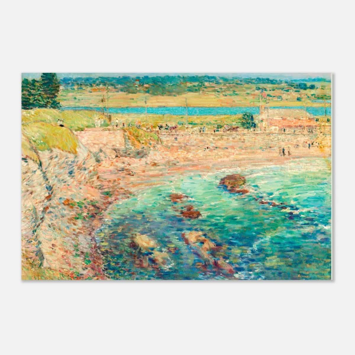 Bailey's Beach, Newport by Frederick Childe Hassam - Aluminum Print - 40x60 cm / 16x24″ -