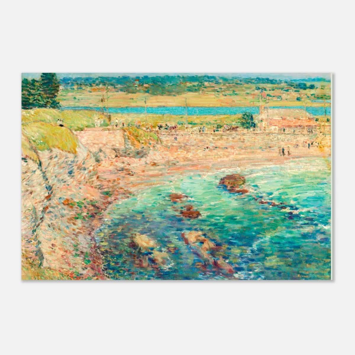 Bailey's Beach, Newport by Frederick Childe Hassam - Aluminum Print - 30x45 cm / 12x18″ -