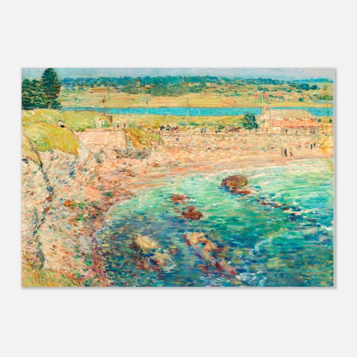 Bailey's Beach, Newport by Frederick Childe Hassam - Aluminum Print - 70x100 cm / 28x40″ -