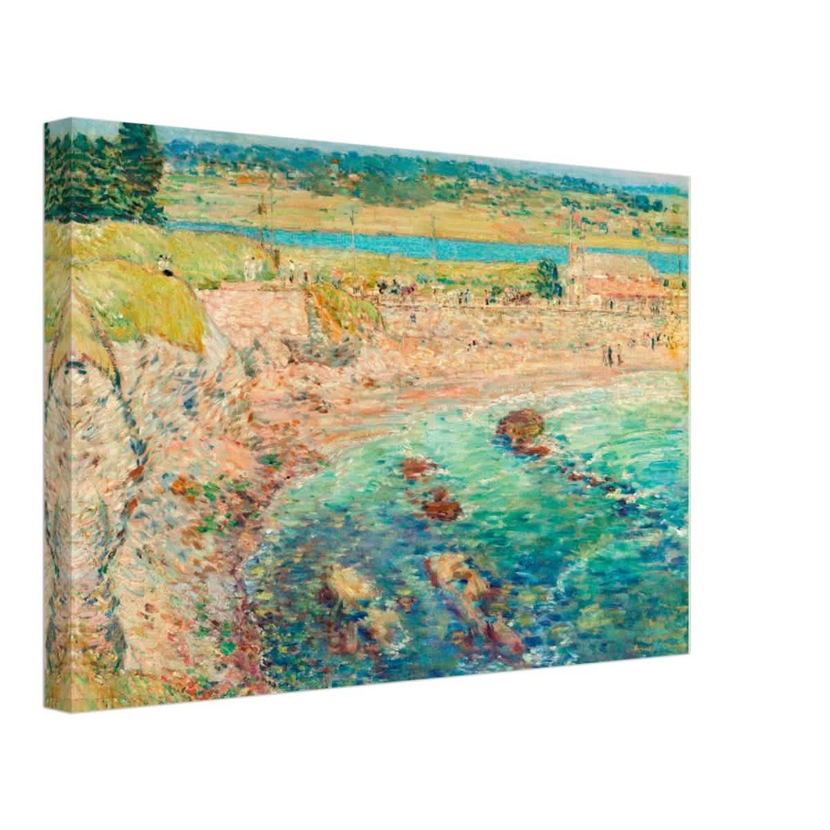 Bailey's Beach, Newport by Frederick Childe Hassam - Canvas - 30x45 cm / 12x18″ - Slim