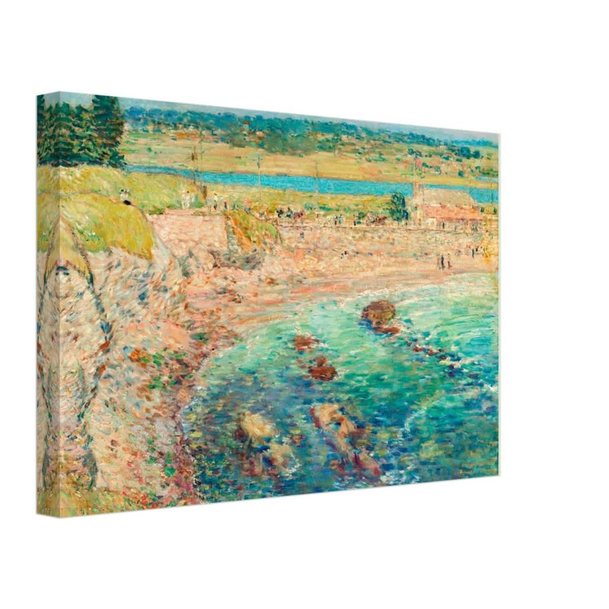 Bailey's Beach, Newport by Frederick Childe Hassam - Canvas - 30x45 cm / 12x18″ - Thick