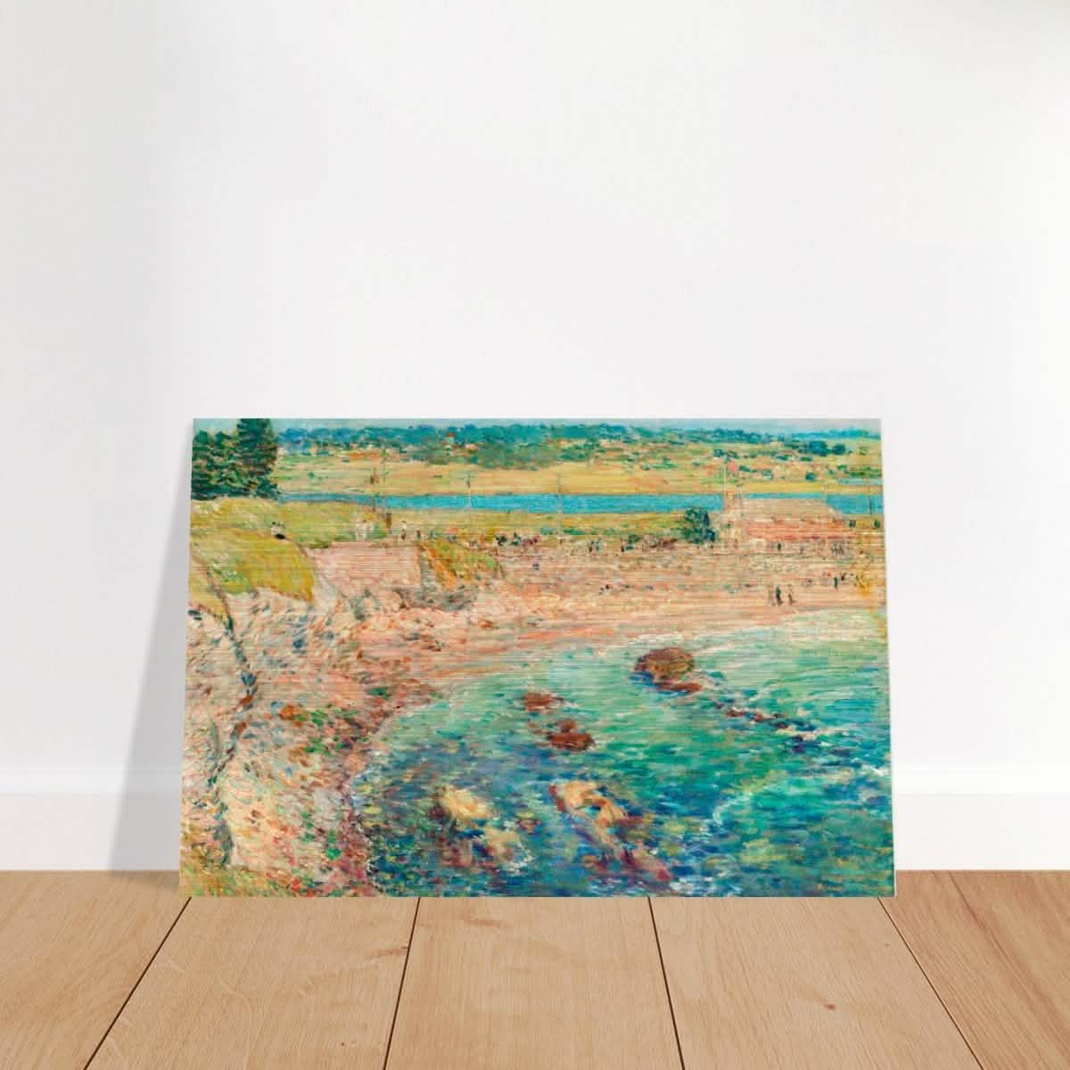 Bailey's Beach, Newport by Frederick Childe Hassam - Brushed Aluminum Print - 60x90 cm / 24x36″ -