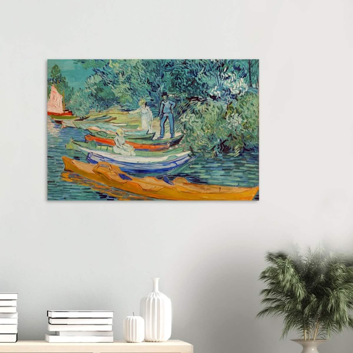 Bank of the Oise at Auvers by Vincent van Gogh 1890 - Wood Prints - 60x90 cm / 24x36″ - 10 mm