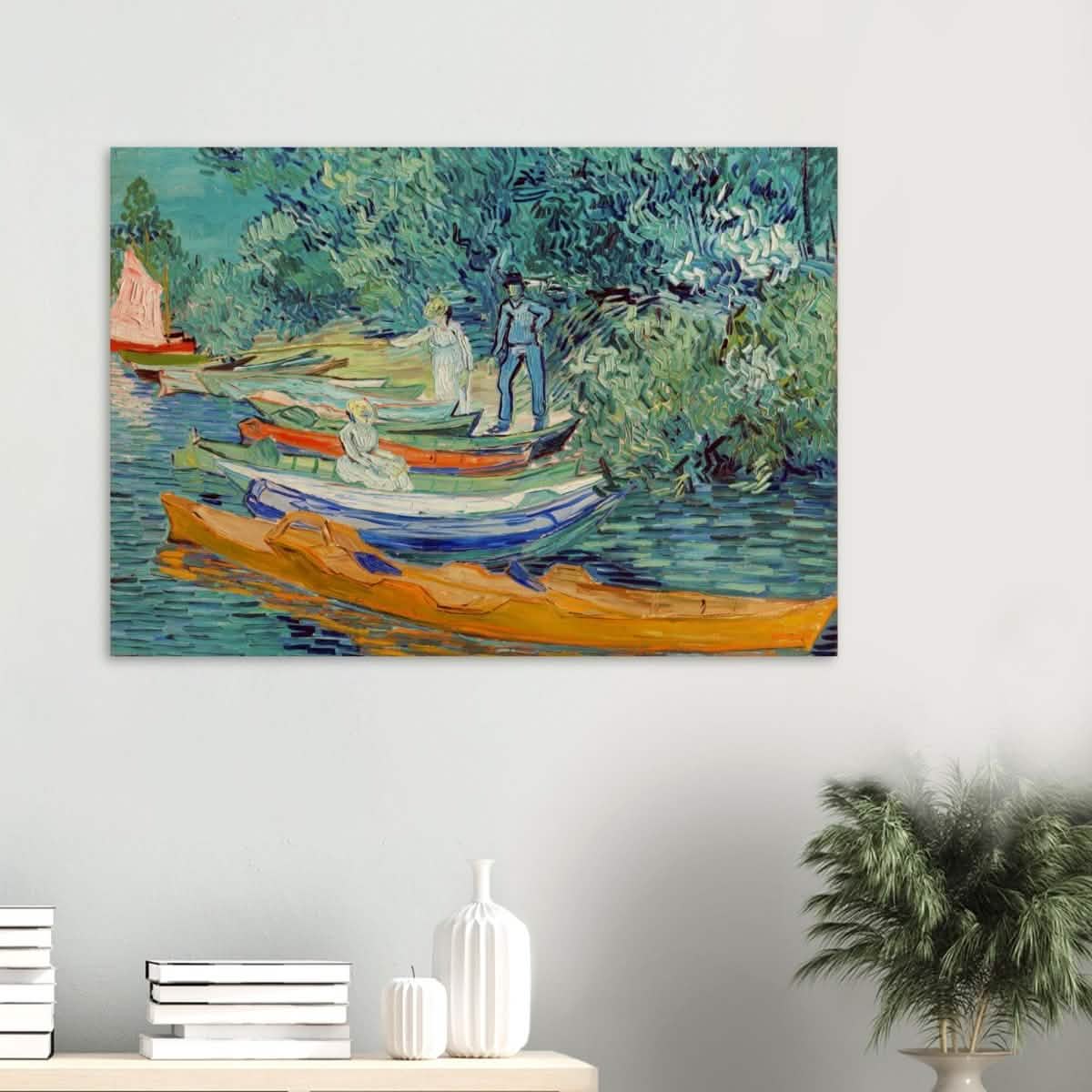 Bank of the Oise at Auvers by Vincent van Gogh 1890 - Wood Prints - 70x100 cm / 28x40″ - 20 mm