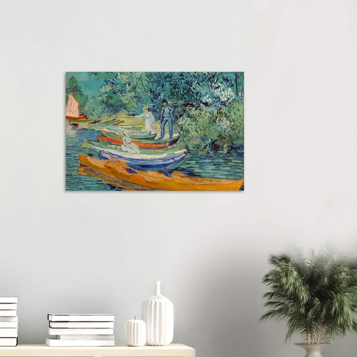 Bank of the Oise at Auvers by Vincent van Gogh 1890 - Wood Prints - 50x75 cm / 20x30″ - 10 mm