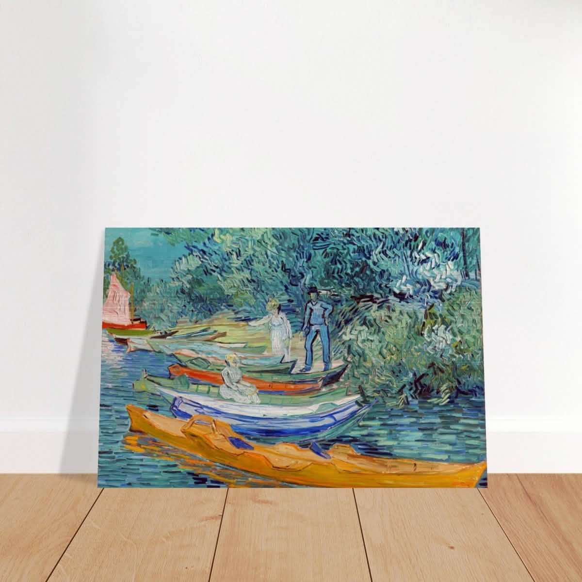 Bank of the Oise at Auvers by Vincent van Gogh 1890 - Brushed Aluminum Print - 40x60 cm / 16x24″ -