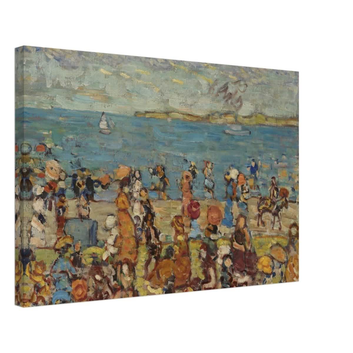 Beach Scene 1910 - 1913 by Maurice Prendergast | Vintage wall art print - Canvas - 40x60 cm / 16x24″ -