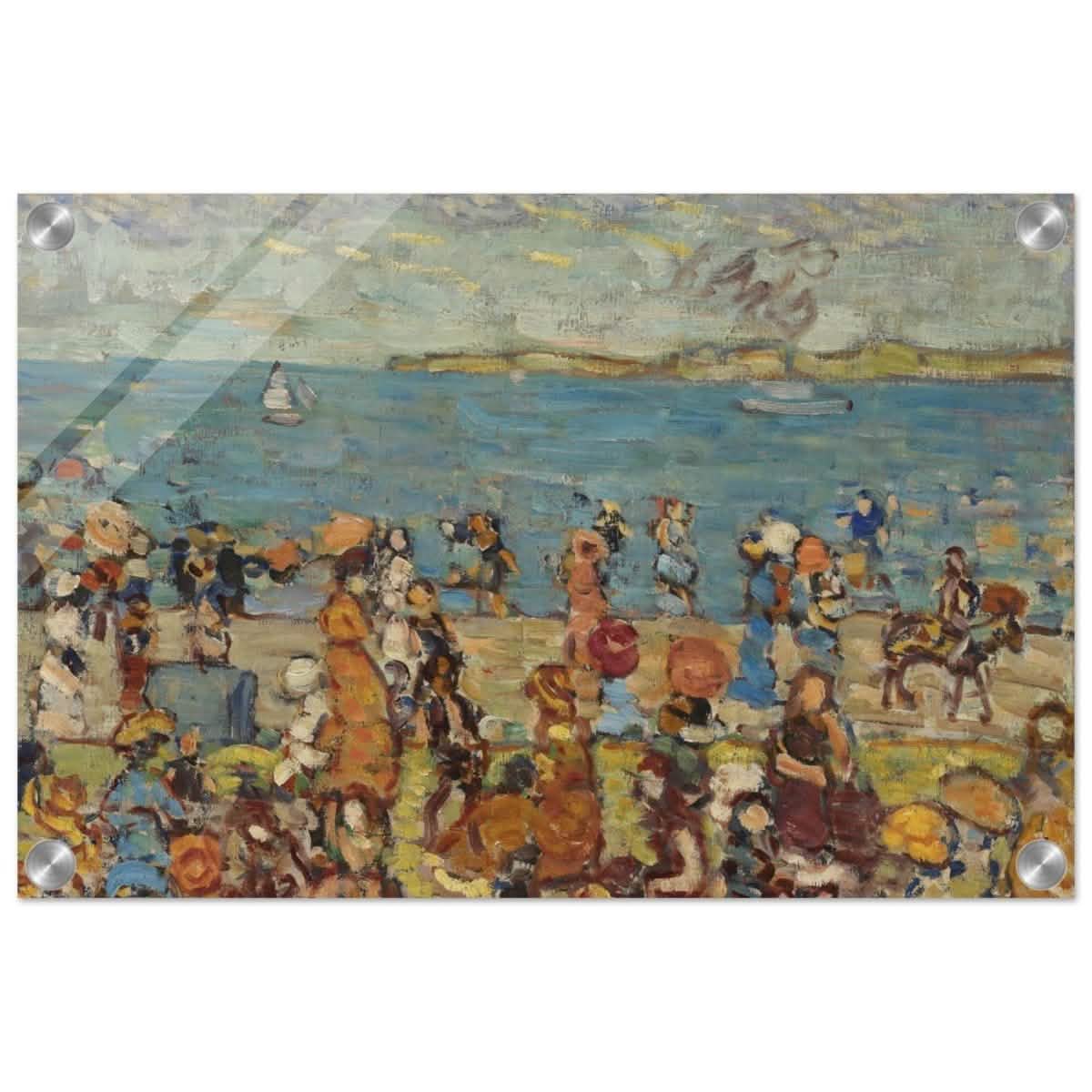 Beach Scene 1910 - 1913 by Maurice Prendergast | Vintage wall art print - Acrylic Print - 30x45 cm / 12x18″ -