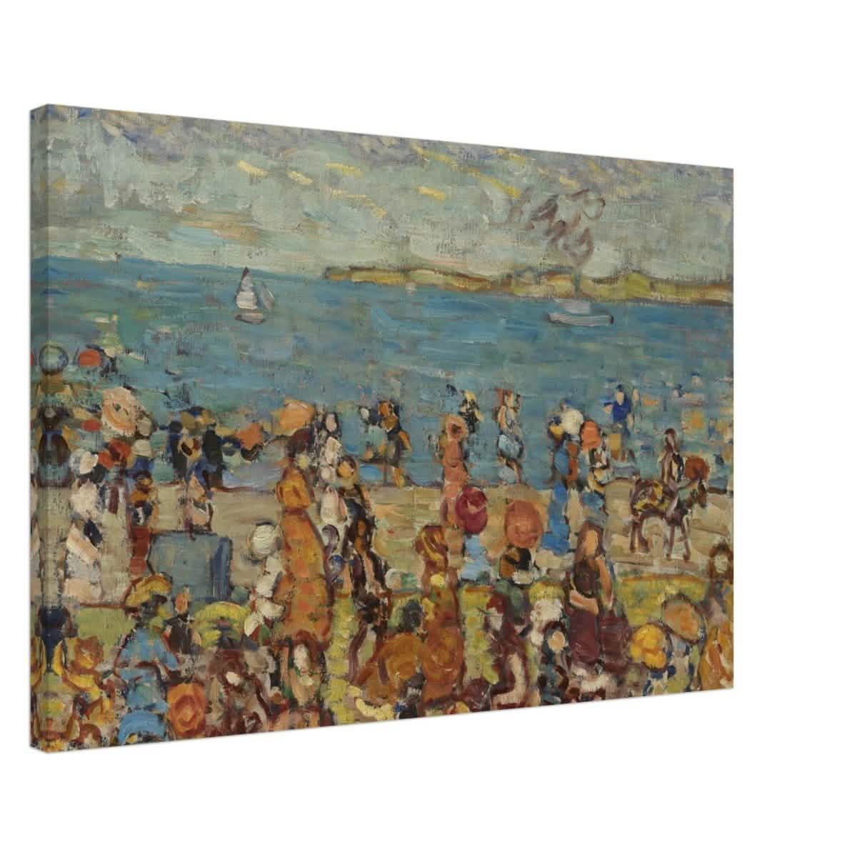 Beach Scene 1910 - 1913 by Maurice Prendergast | Vintage wall art print - Canvas - 50x75 cm / 20x30″ -
