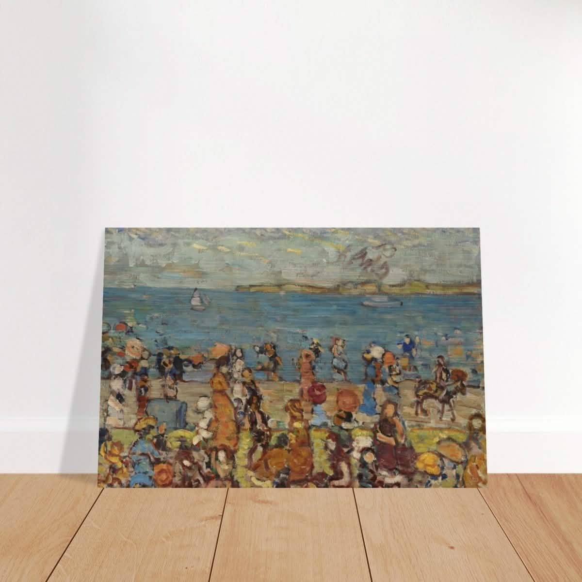Beach Scene 1910 - 1913 by Maurice Prendergast | Vintage wall art print - Brushed Aluminum Print - 40x60 cm / 16x24″ -