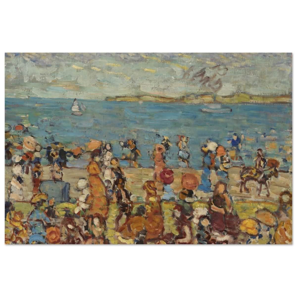 Beach Scene 1910 - 1913 by Maurice Prendergast | Vintage wall art print - Aluminum Print - 50x75 cm / 20x30″ -