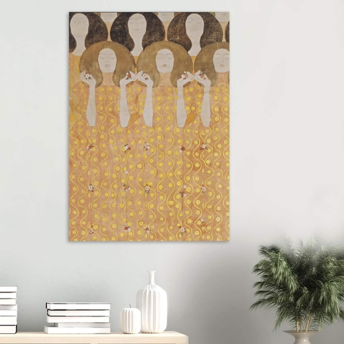 Beethoven's Frieze by Gustav Klimt - Wood Prints - 70x100 cm / 28x40″ - 20 mm
