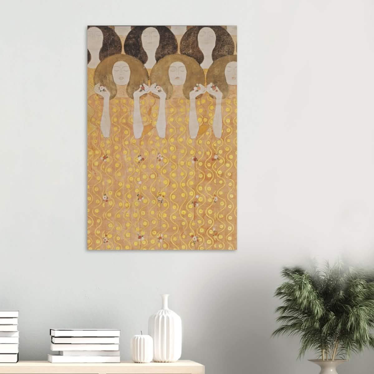 Beethoven's Frieze by Gustav Klimt - Wood Prints - 60x90 cm / 24x36″ - 10 mm