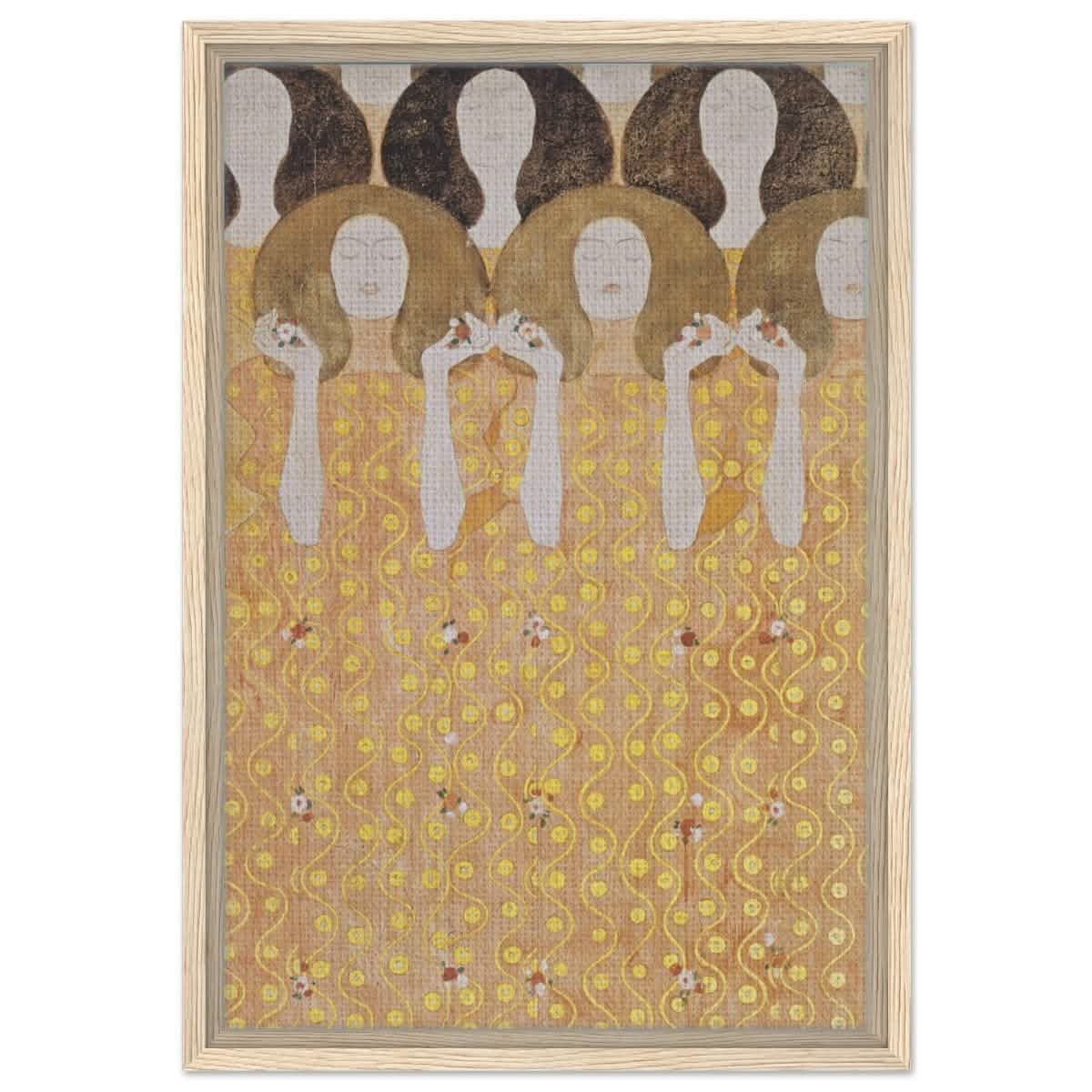 Beethoven's Frieze by Gustav Klimt - Framed Canvas - 40x60 cm / 16x24″ - Wood frame