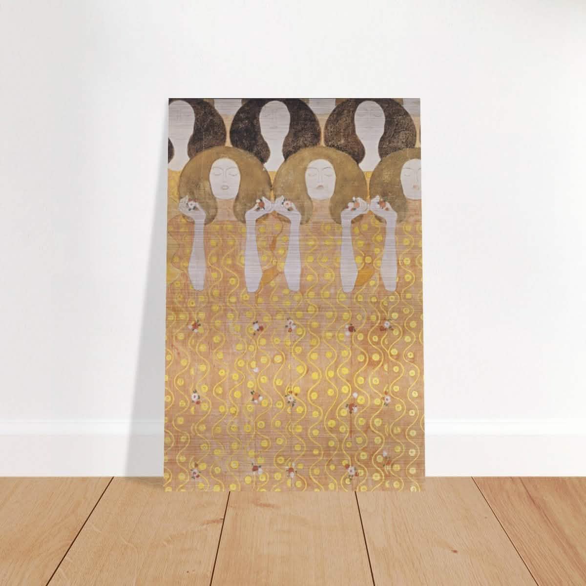 Beethoven's Frieze by Gustav Klimt - Brushed Aluminum Print - 40x60 cm / 16x24″ -