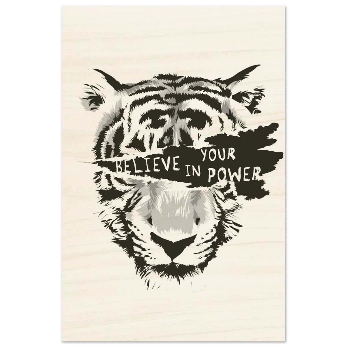 Believe in Your Power | Motivational Wall Art Print - 30x45 cm / 12x18″ - Wood Prints -
