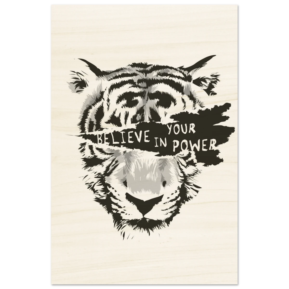 Believe in Your Power | Motivational Wall Art Print - 50x75 cm / 20x30″ - Wood Prints -