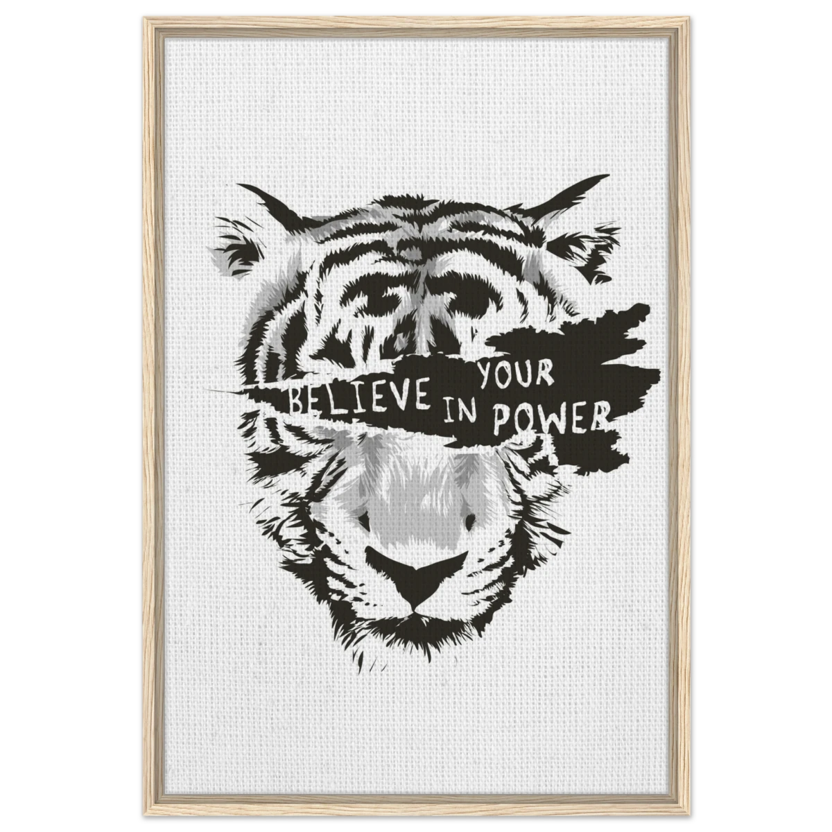 Believe in Your Power | Motivational Wall Art Print - 60x90 cm / 24x36″ - Framed Canvas - Wood frame