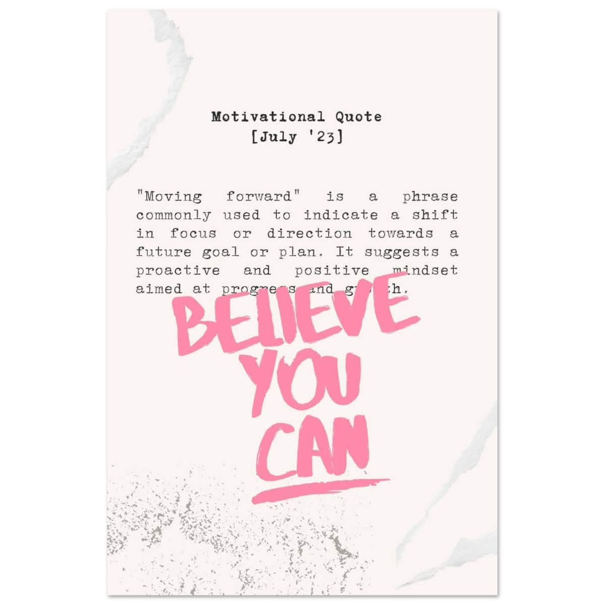 Believe You Can , Motivational Quote | Wall art print - 40x60 cm / 16x24″ - Aluminum Print -