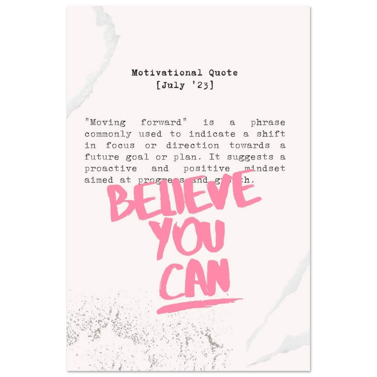 Believe You Can , Motivational Quote | Wall art print - 50x75 cm / 20x30″ - Aluminum Print -