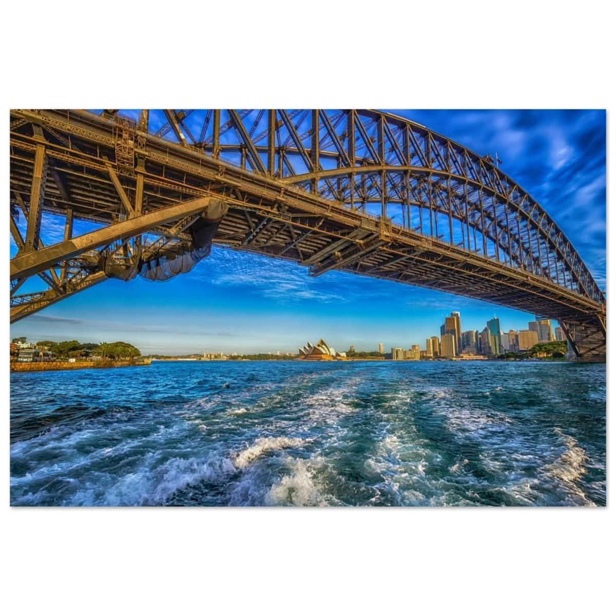 Beneath the Sydney Arch | The Harbour Bridge - Aluminum Print - 60x90 cm / 24x36″ -