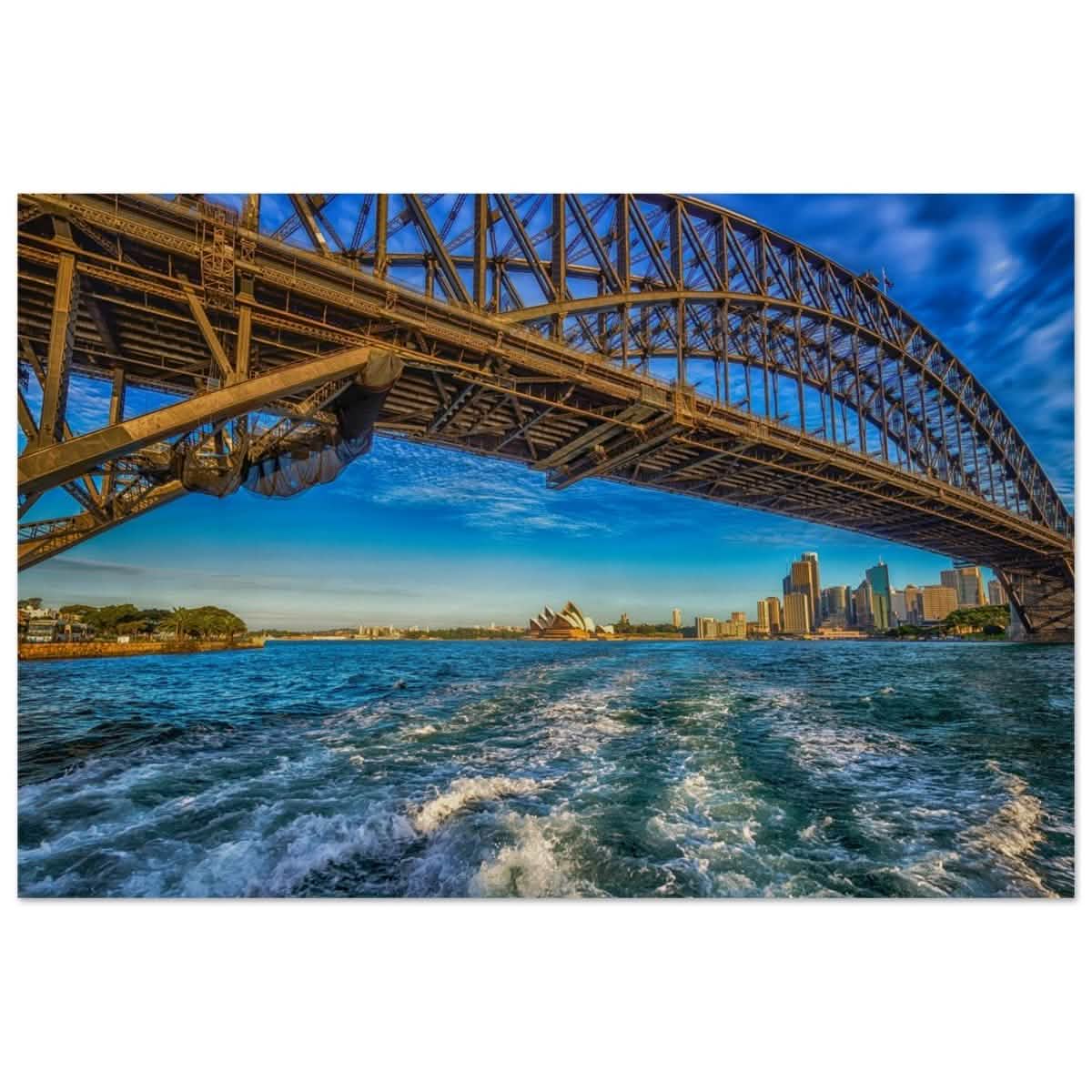Beneath the Sydney Arch | The Harbour Bridge - Wood Prints - 60x90 cm / 24x36″ -