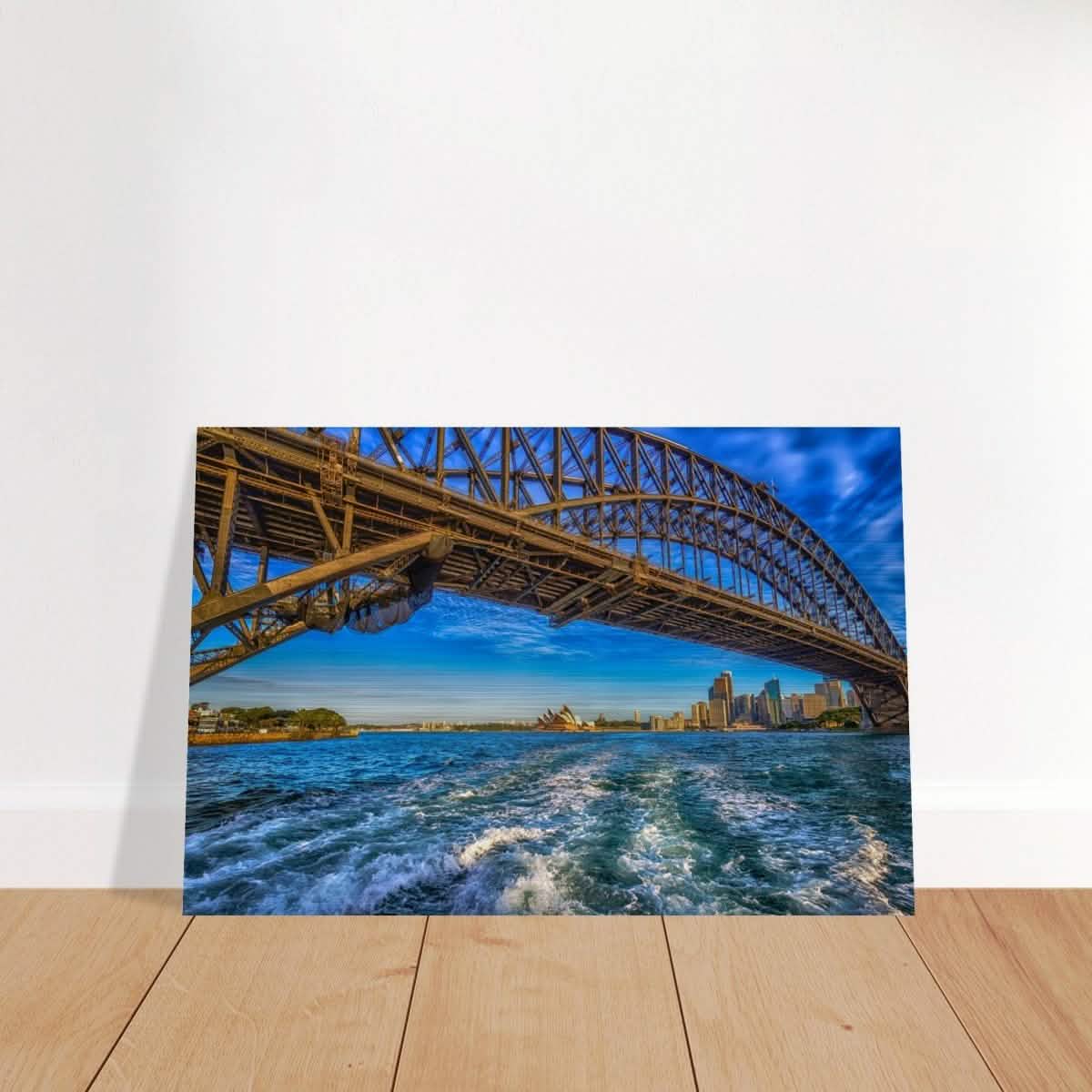 Beneath the Sydney Arch | The Harbour Bridge - Brushed Aluminum Print - 30x45 cm / 12x18″ -