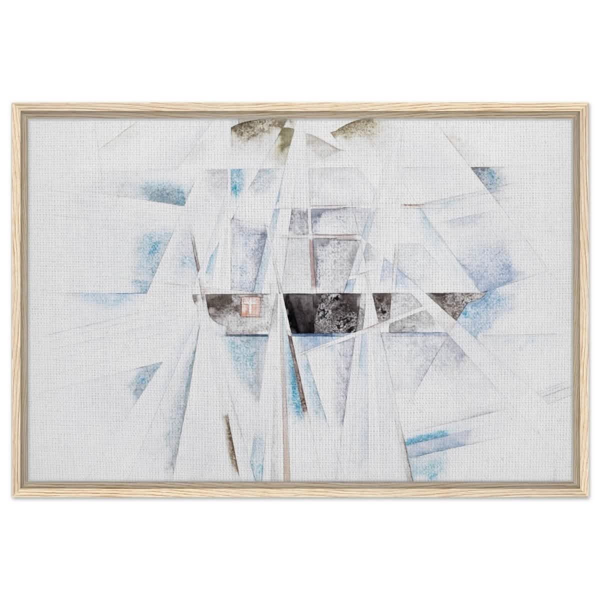 Bermuda No. 2, The Schooner (1917) by Charles Demuth | Vintage Cubism wall art print - Framed Canvas - 60x90 cm / 24x36″ - Wood frame