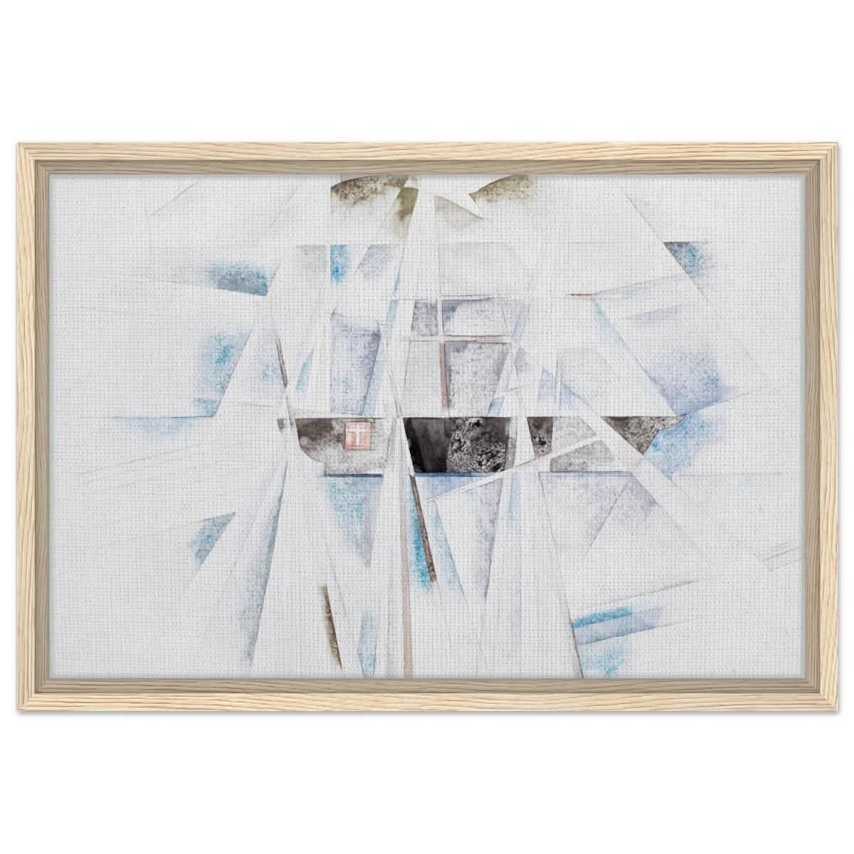 Bermuda No. 2, The Schooner (1917) by Charles Demuth | Vintage Cubism wall art print - Framed Canvas - 40x60 cm / 16x24″ - Wood frame