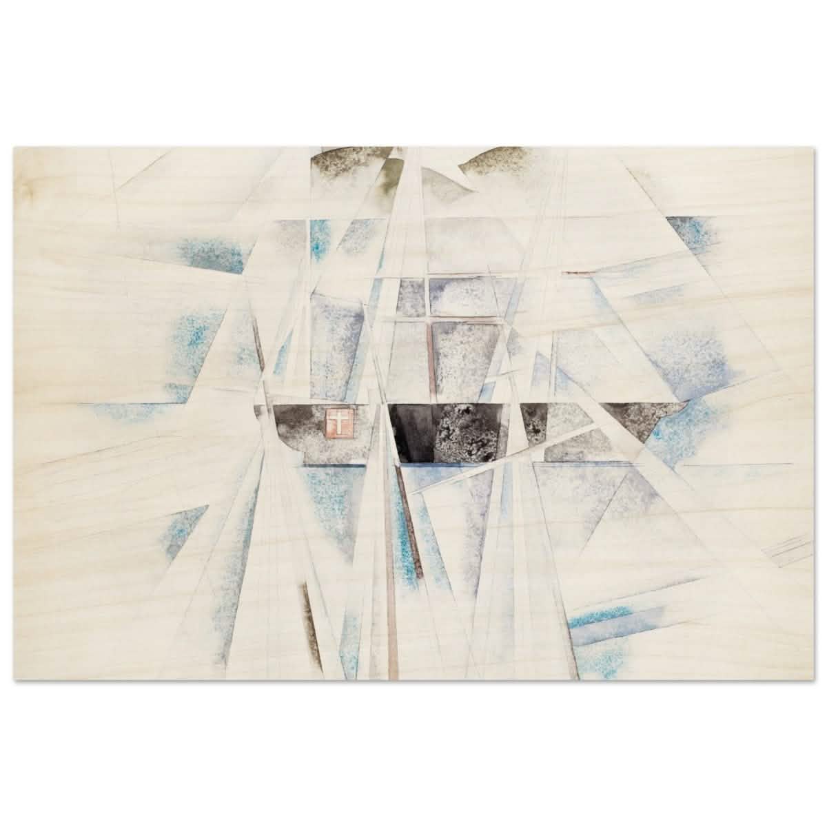 Bermuda No. 2, The Schooner (1917) by Charles Demuth | Vintage Cubism wall art print - Wood Prints - 60x90 cm / 24x36″ -