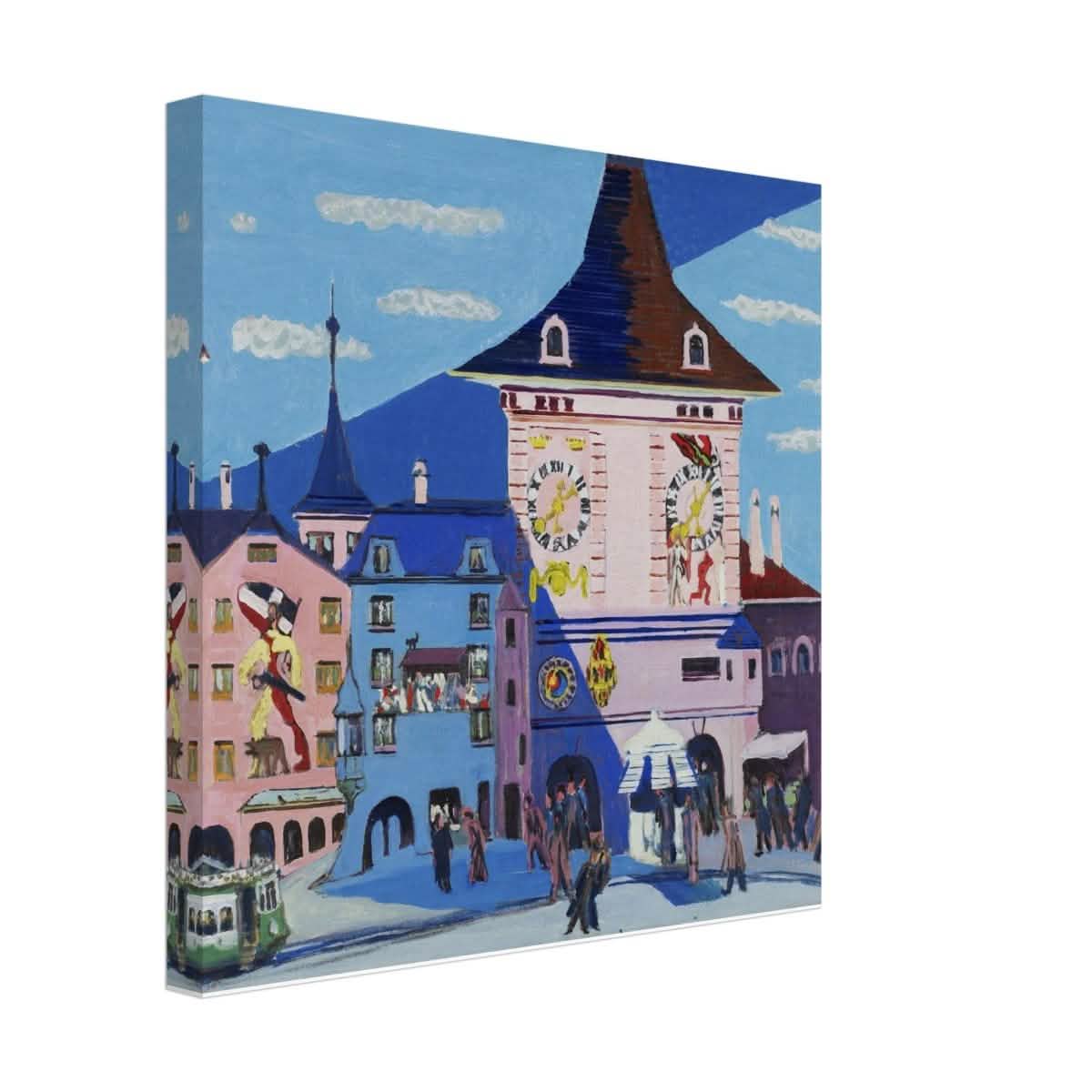 Bern with Belltower by Ernst Ludwig Kirchner - Canvas - 40x40 cm / 16x16″ - Thick