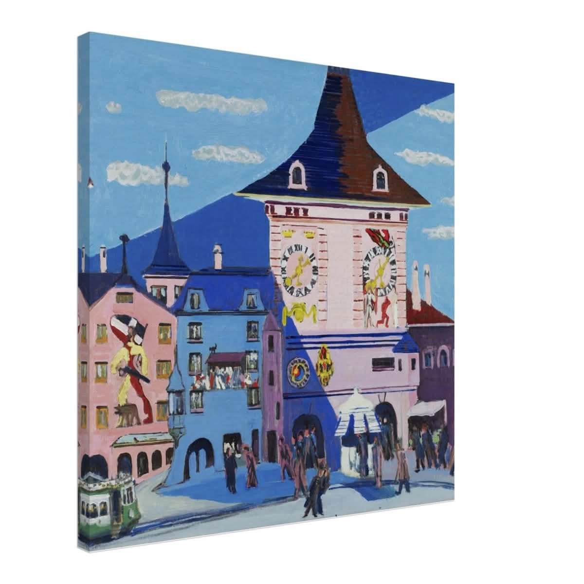 Bern with Belltower by Ernst Ludwig Kirchner - Canvas - 60x60 cm / 24x24″ - Slim