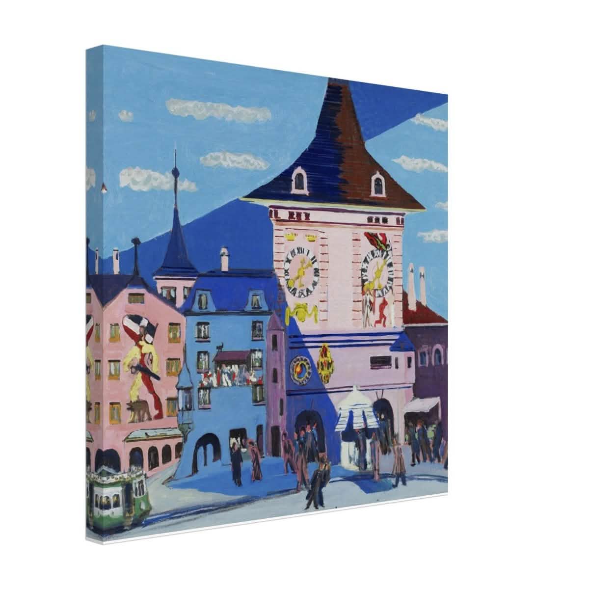 Bern with Belltower by Ernst Ludwig Kirchner - Canvas - 40x40 cm / 16x16″ - Slim