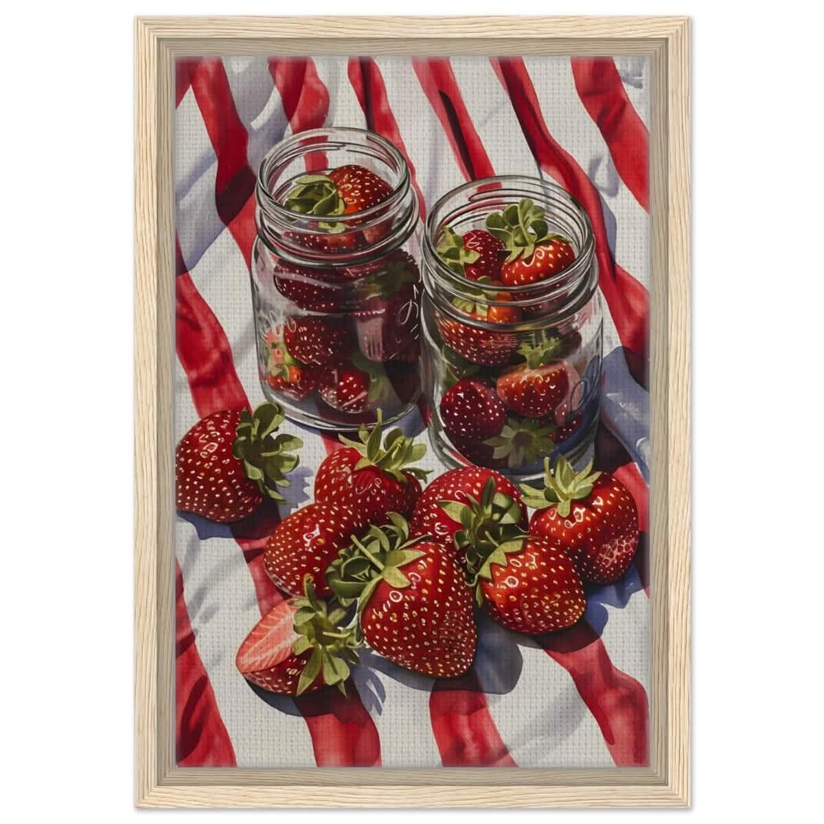Berry Bliss | Contemporary Realism | wall art print - Framed Canvas - 30x45 cm / 12x18″ - Wood frame