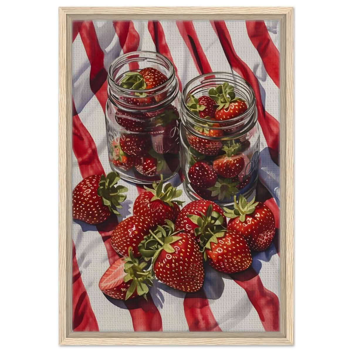 Berry Bliss | Contemporary Realism | wall art print - Framed Canvas - 40x60 cm / 16x24″ - Wood frame