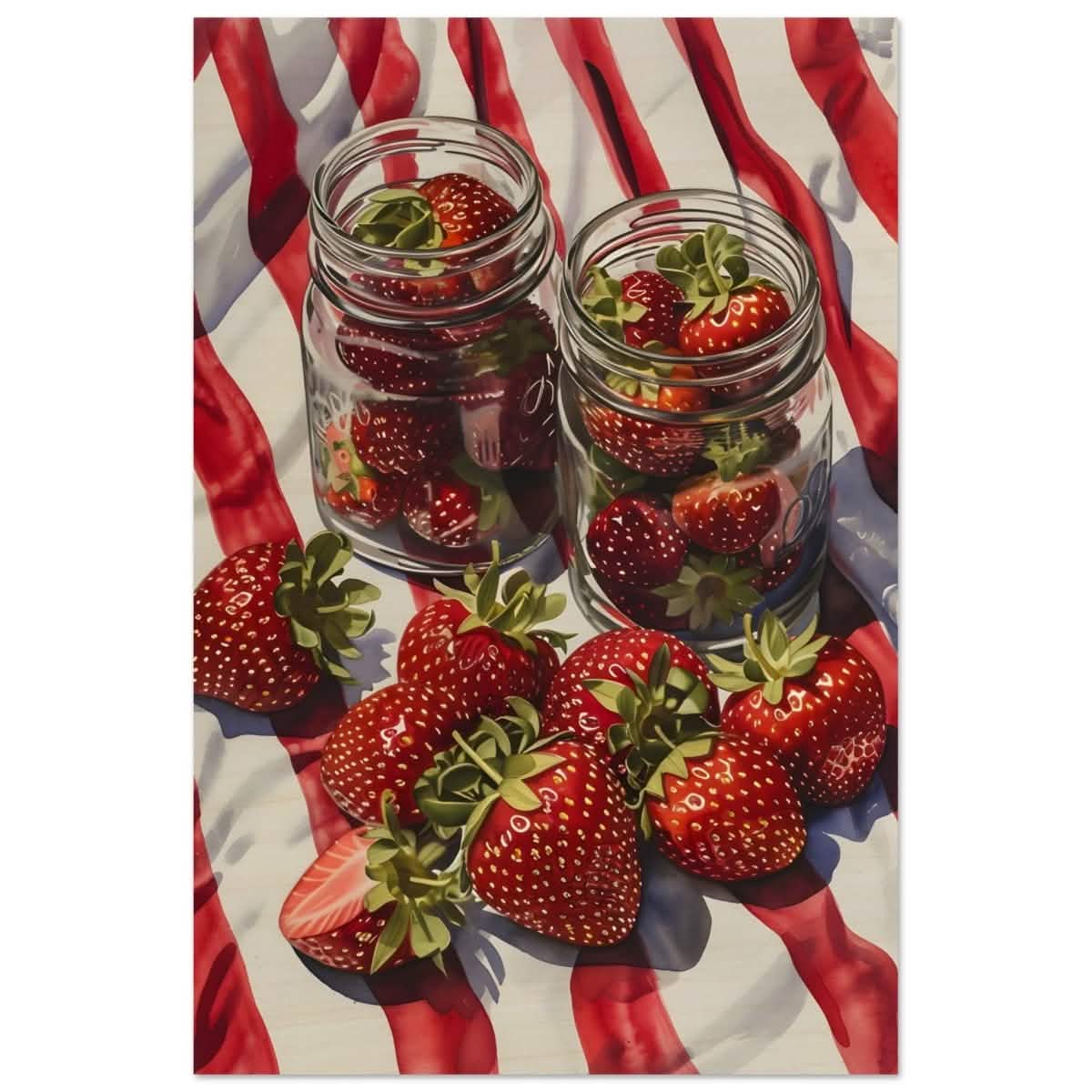Berry Bliss | Contemporary Realism | wall art print - Wood Prints - 30x45 cm / 12x18″ -