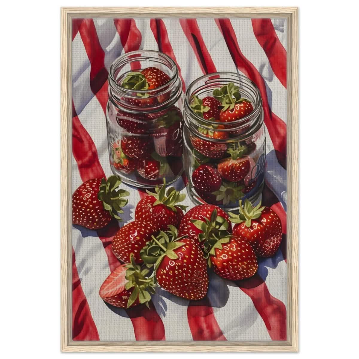 Berry Bliss | Contemporary Realism | wall art print - Framed Canvas - 50x75 cm / 20x30″ - Wood frame